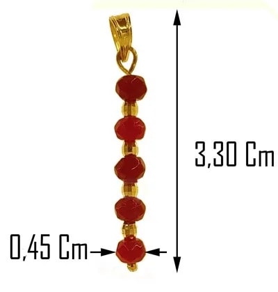 Ciondolo Pendente Charm Con Rubini Donna Oro Giallo 18 Kt Carati Ct 750 0,85 Gr - immagine 2