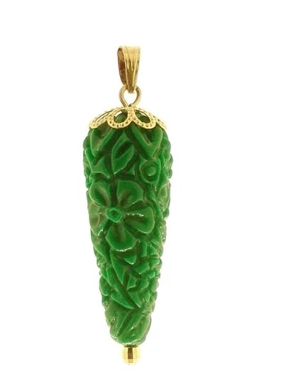 Ciondolo Pendente Cornetto Corno Donna Oro Giallo 18 Kt Carati Ct 750 2,60 Gr