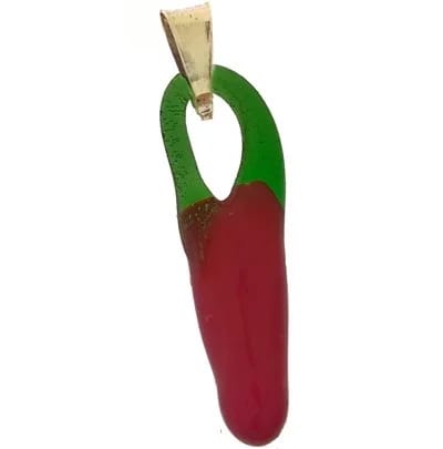 Ciondolo Pendente Corno Cornetto Peperoncino Unisex Oro Giallo 18 kt Carati 750