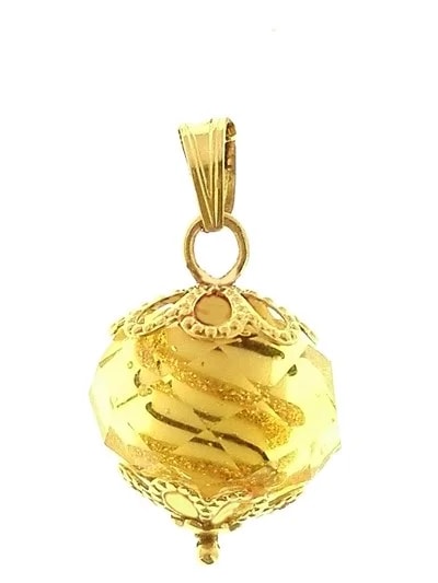 Ciondolo Pendente Cristallo Murano 8 colori oro Giallo Donna 18 Kt Carati Ct 750 1,95 Gr - immagine 3