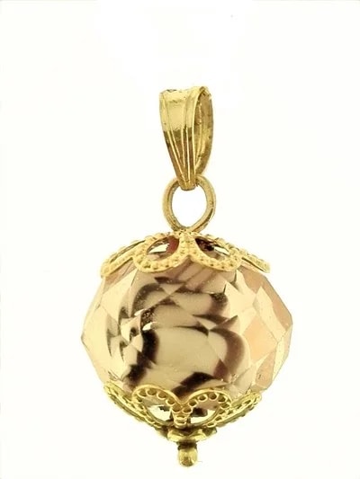Ciondolo Pendente Cristallo Murano 8 colori oro Giallo Donna 18 Kt Carati Ct 750 1,95 Gr - immagine 4