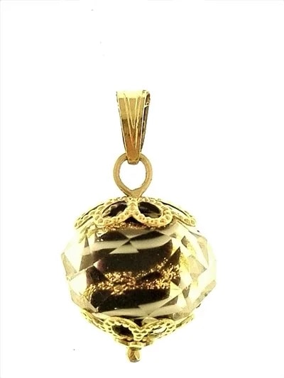 Ciondolo Pendente Cristallo Murano 8 colori oro Giallo Donna 18 Kt Carati Ct 750 1,95 Gr - immagine 6