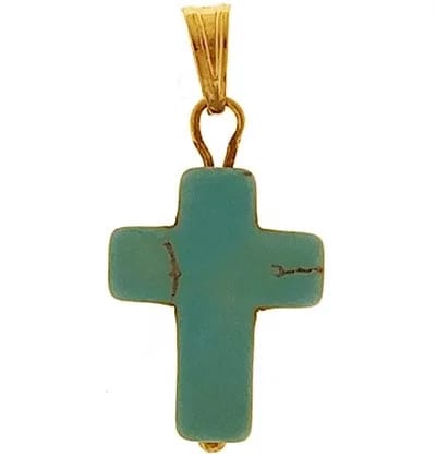 Ciondolo Pendente Croce Uomo Donna Oro Giallo 18 Kt Carati 750 0,90 Gr