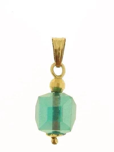 Ciondolo Pendente Cubo 8 colori oro Giallo Donna 18 Kt Carati Ct 750 1,0Gr