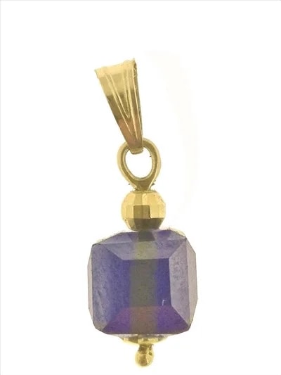Ciondolo Pendente Cubo 8 colori oro Giallo Donna 18 Kt Carati Ct 750 1,0Gr - immagine 4