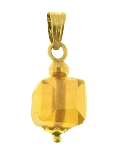 Ciondolo Pendente Cubo 8 colori oro Giallo Donna 18 Kt Carati Ct 750 1,0Gr - immagine 5