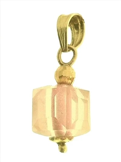 Ciondolo Pendente Cubo 8 colori oro Giallo Donna 18 Kt Carati Ct 750 1,0Gr - immagine 6