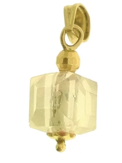 Ciondolo Pendente Cubo 8 colori oro Giallo Donna 18 Kt Carati Ct 750 1,0Gr - immagine 7