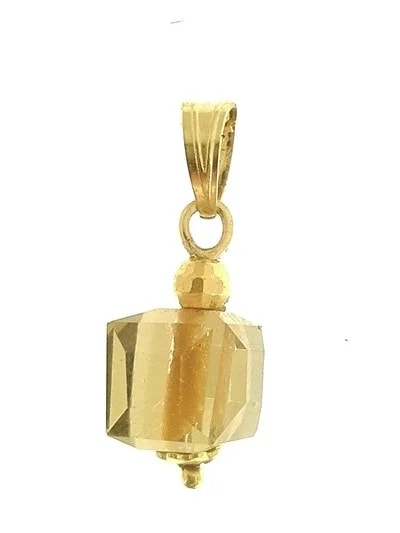 Ciondolo Pendente Cubo 8 colori oro Giallo Donna 18 Kt Carati Ct 750 1,0Gr - immagine 8