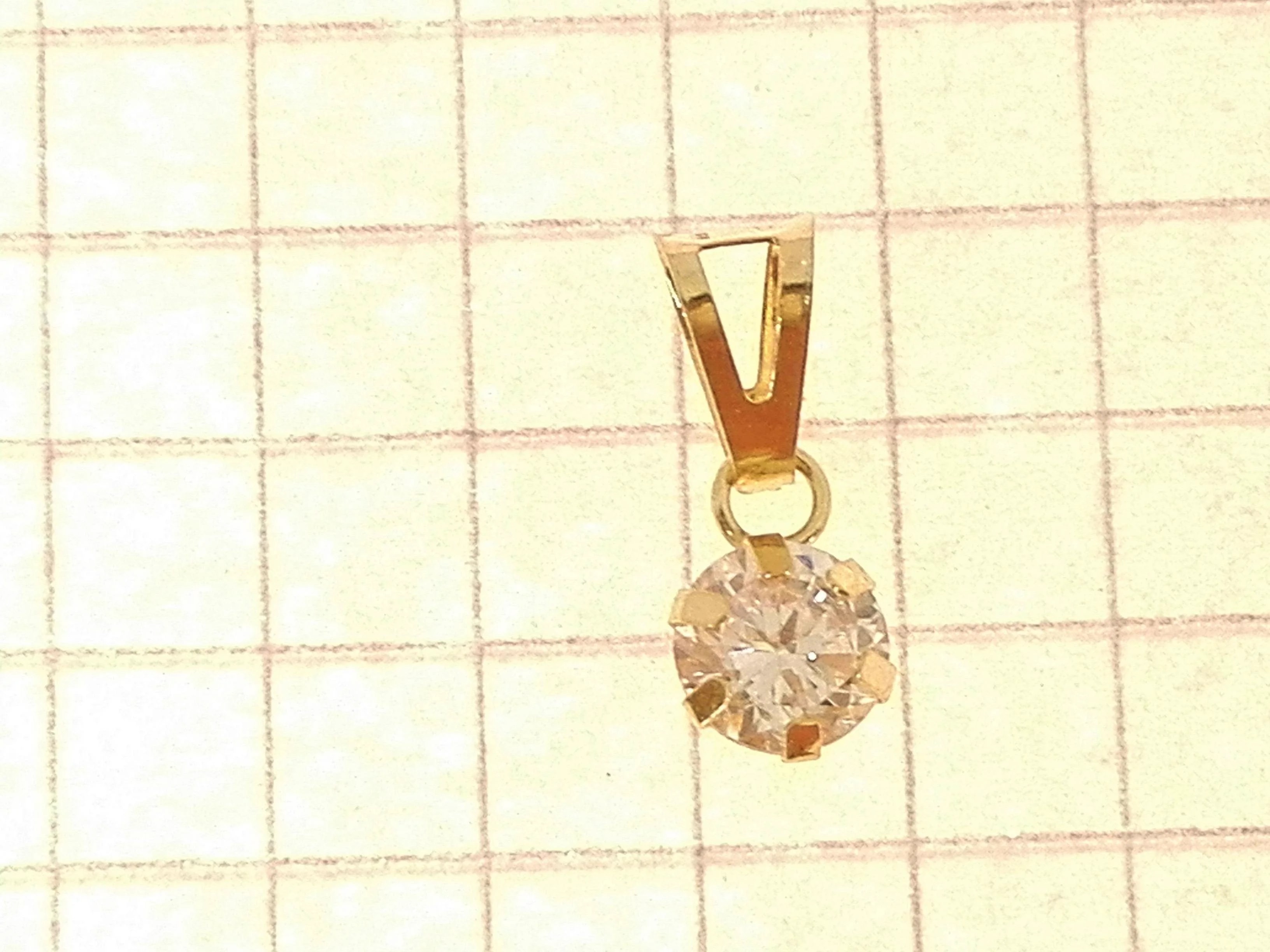 Ciondolo Pendente Donna Oro Giallo 18 Kt Carati Ct 750 0,45 Gr Punto Luce - immagine 2