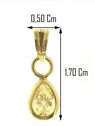 Ciondolo Pendente Donna Oro Giallo 18 Kt Carati Ct 750 0,65 Gr Punto Luce - immagine 2