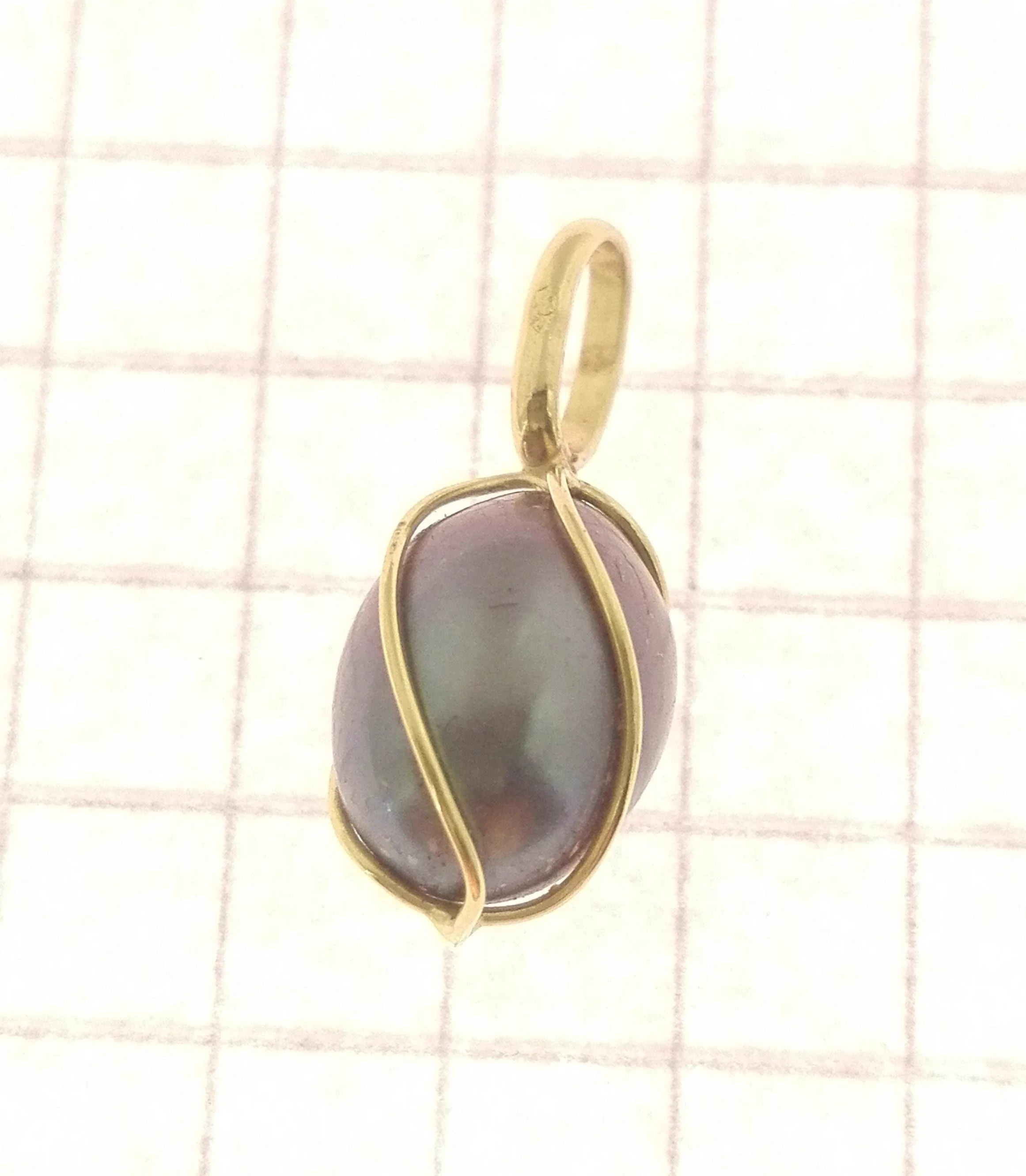 Ciondolo Pendente Donna Oro Giallo 18 Kt Carati Ct 750 0,85 Gr Perla - immagine 2
