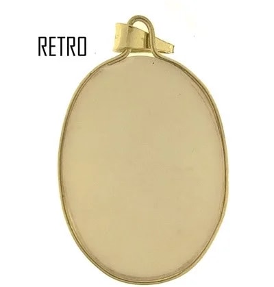 Ciondolo Pendente Donna Oro Giallo 18 Kt Carati Ct 750 Gr 1,50 Cameo Cammeo - immagine 3