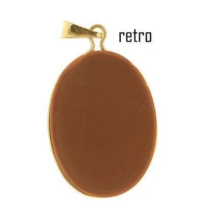 Ciondolo Pendente Donna Oro Giallo 18 Kt Carati Ct 750 Gr 1,50 Cameo - immagine 3