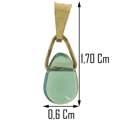 Ciondolo Pendente Donna Oro Giallo 18 Kt Carati Ct 750 Punto Luce Goccia - immagine 2