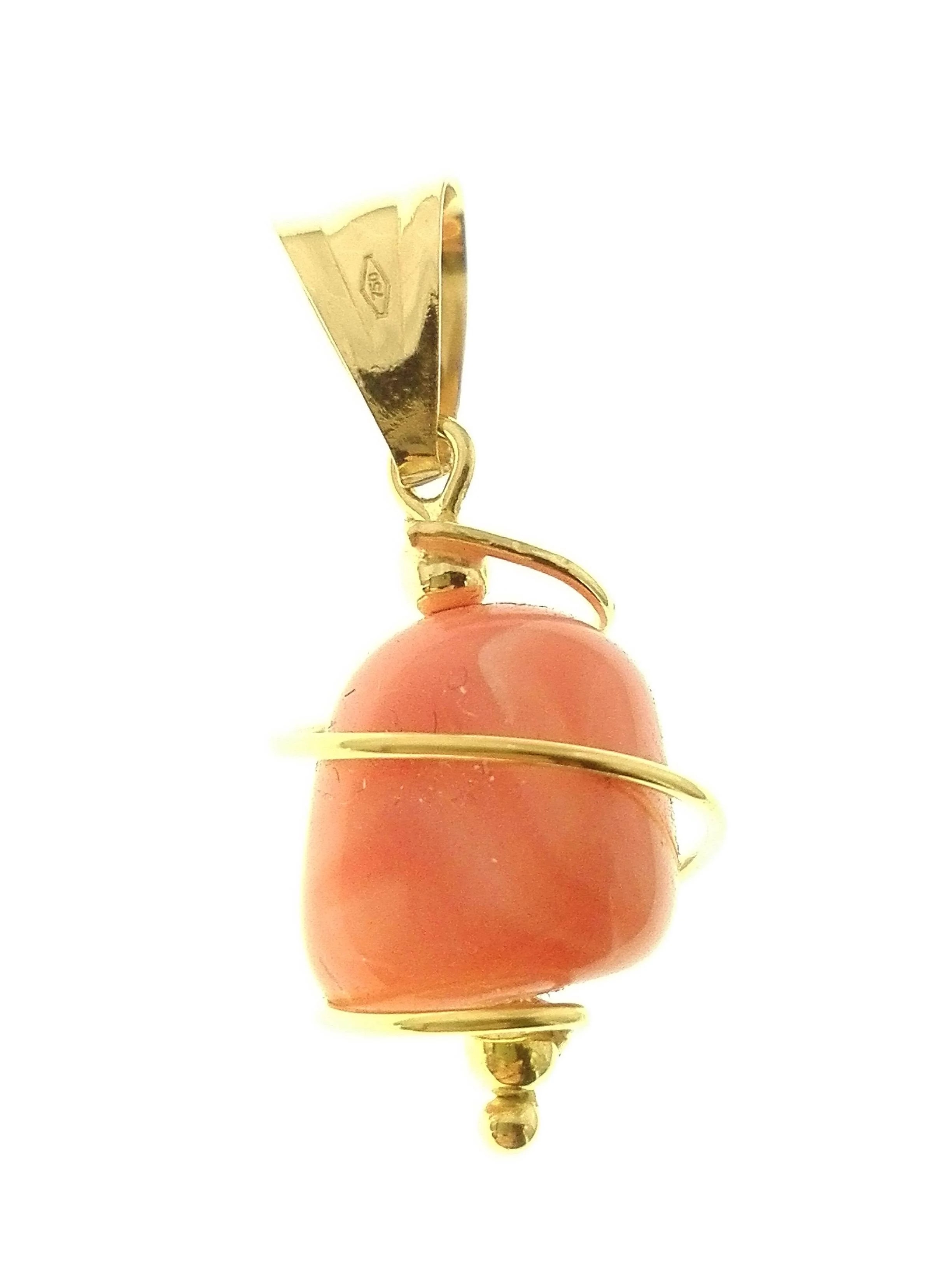 Ciondolo Pendente Donna Oro Giallo 18 Kt Ct Carati 750 1,70 Gr