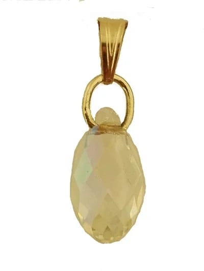 Ciondolo Pendente Donna Ragazza Oro Giallo 18 Kt Carati Ct 750 0,75 Gr Goccia
