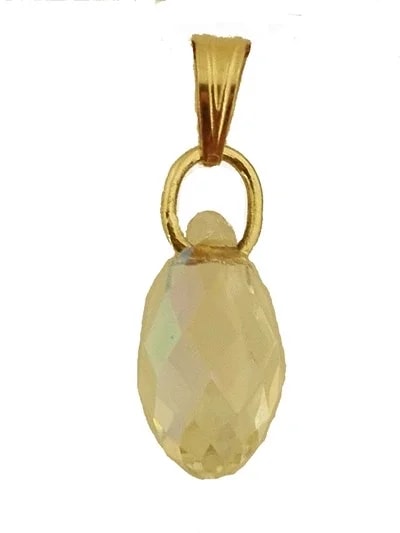 Ciondolo Pendente Donna Ragazza Oro Giallo 18 Kt Carati Ct 750 0,75 Gr Goccia