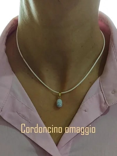 Ciondolo Pendente Donna Ragazza Oro Giallo 18 Kt Carati Ct 750 0,65 Gr - immagine 2