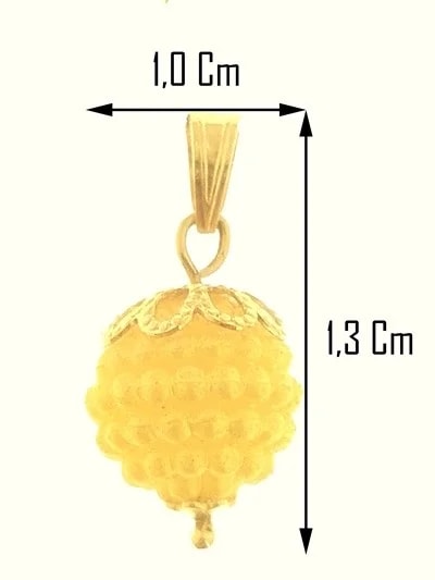 Ciondolo Pendente Donna Ragazza Oro Giallo 18 Kt Carati Ct 750 0,85 Gr - immagine 2
