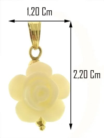 Ciondolo Pendente Fiore 7 colori oro Giallo Donna 18 Kt Carati Ct 750 0,80 Gr - immagine 8