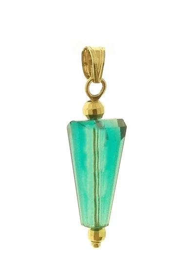 Ciondolo Pendente Solitario 3 colori oro Giallo Donna 18 Kt Carati Ct 750 1,20 Gr