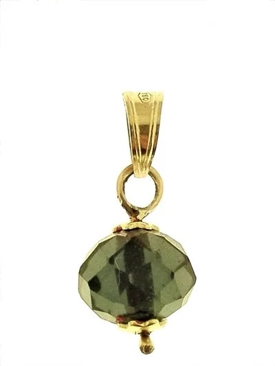 Ciondolo Pendente Solitario Punto Luce 7 colori oro Giallo Donna 18 Kt Carati Ct 750 0,8 Gr - immagine 2