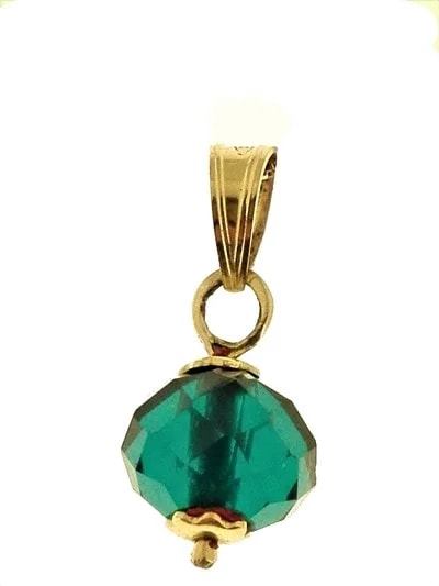 Ciondolo Pendente Solitario Punto Luce 7 colori oro Giallo Donna 18 Kt Carati Ct 750 0,8 Gr - immagine 3