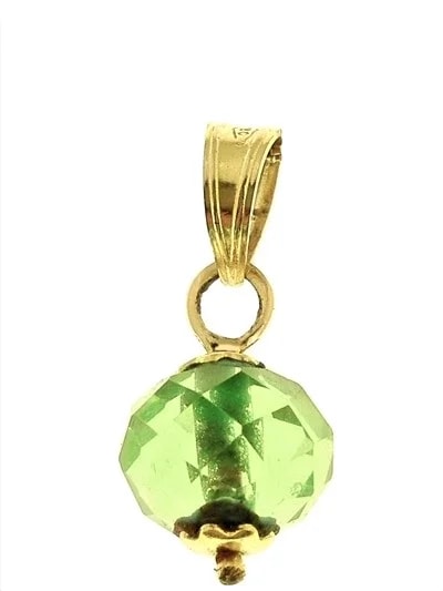Ciondolo Pendente Solitario Punto Luce 7 colori oro Giallo Donna 18 Kt Carati Ct 750 0,8 Gr - immagine 4