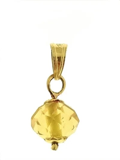 Ciondolo Pendente Solitario Punto Luce 7 colori oro Giallo Donna 18 Kt Carati Ct 750 0,8 Gr - immagine 5