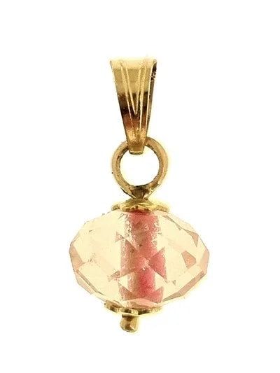 Ciondolo Pendente Solitario Punto Luce 7 colori oro Giallo Donna 18 Kt Carati Ct 750 0,8 Gr - immagine 7