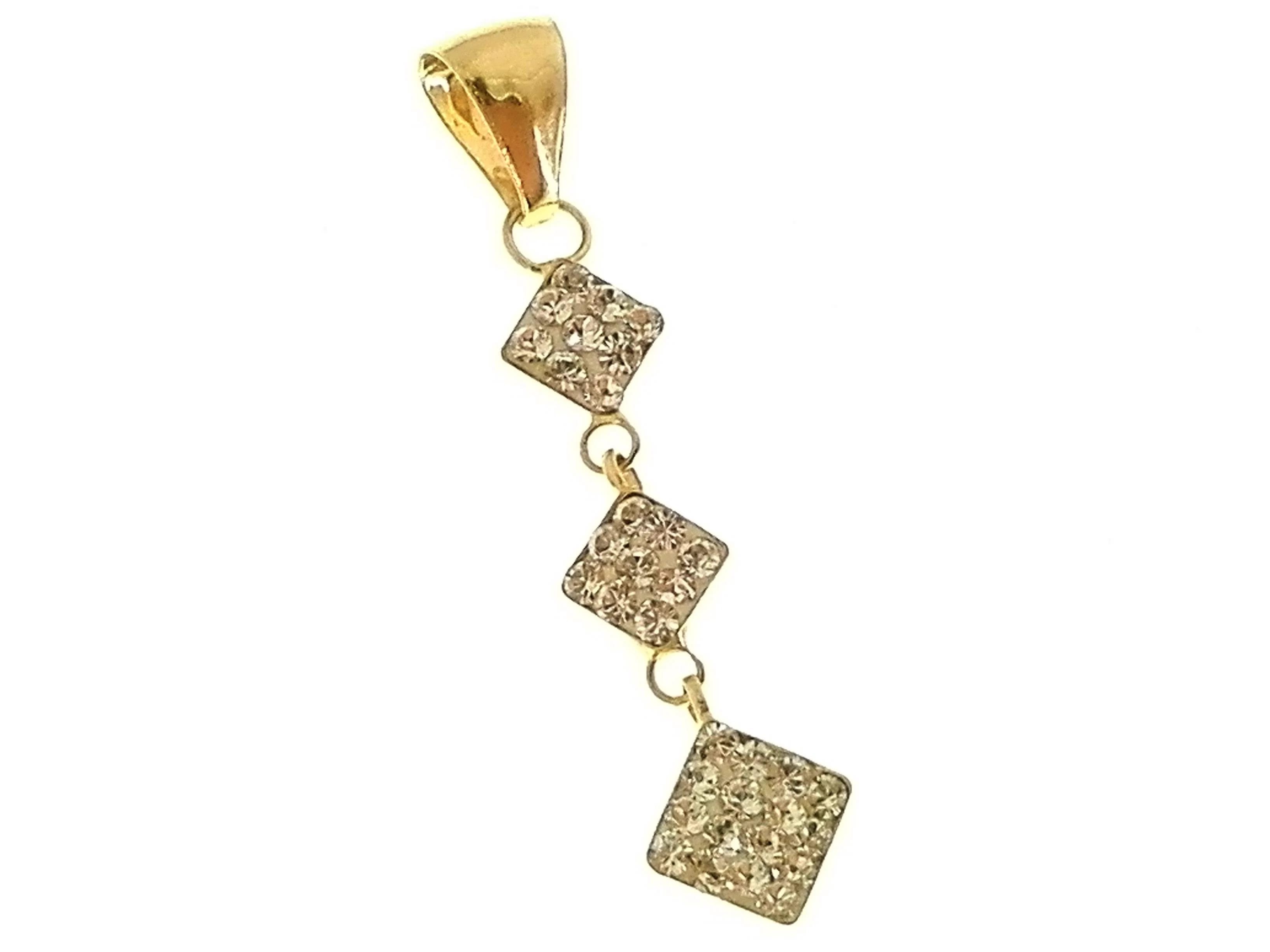 Ciondolo Pendente Trilogy Donna Oro Giallo 18 Kt Carati Ct 750 0,60 Gr