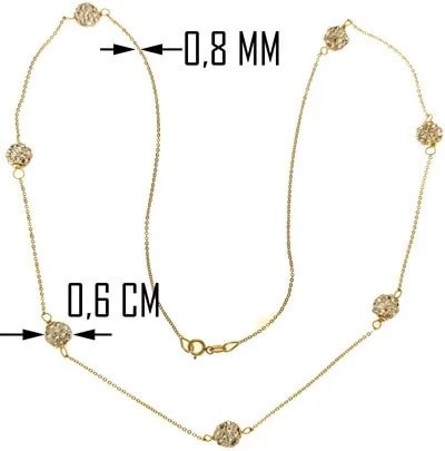 Collana 50 Cm Catenina Girocollo Oro Giallo 18 kt Carati Ct 750 2,70 Gr - immagine 4