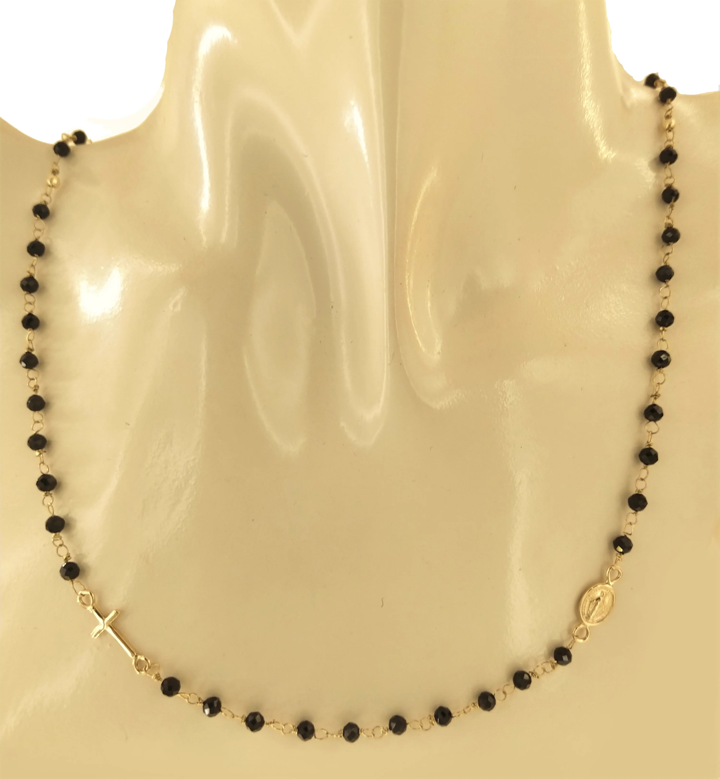 Collana 5,0 Gr Catena 50 Cm Rosario Uomo Donna Oro Giallo 18 KT Carati Ct 750
