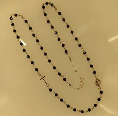 Collana 5,0 Gr Catena 50 Cm Rosario Uomo Donna Oro Giallo 18 KT Carati Ct 750 - immagine 4