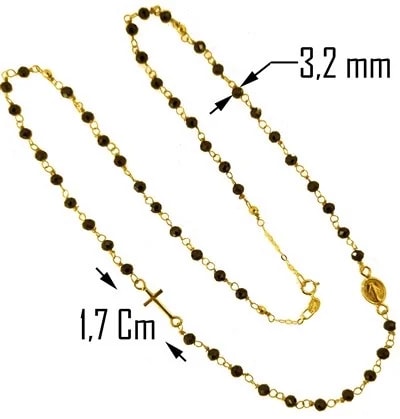 Collana 5,0 Gr Catena 50 Cm Rosario Uomo Donna Oro Giallo 18 KT Carati Ct 750 - immagine 5