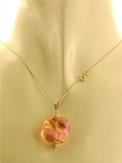 Collana Catena Cristallo Oro Donna Oro Giallo 18 kt Carati Ct 750 4,90 Gr - immagine 2