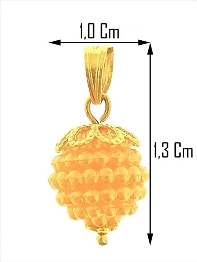 Collana Catena Nespolina Arancione Donna Oro Giallo 18 kt Carati Ct 750 1,4 Gr - immagine 3