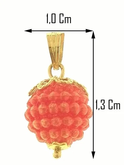 Collana Catena Nespolina Rossa Donna Oro Giallo 18 kt Carati Ct 750 1,5 Gr - immagine 3
