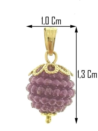 Collana Catena Nespolina Viola Donna Oro Giallo 18 kt Carati Ct 750 1,5 Gr - immagine 3