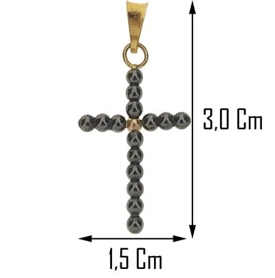 Collana Catenina 45 cm Croce Uomo Donna Oro Giallo 18 kt Carati Ct 750 1,40 Gr - immagine 3