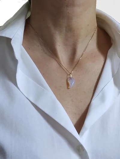 Collana Catenina Ali Angelo Uomo Donna Oro Giallo 18 kt Carati Ct 750 1,80 Gr - immagine 2
