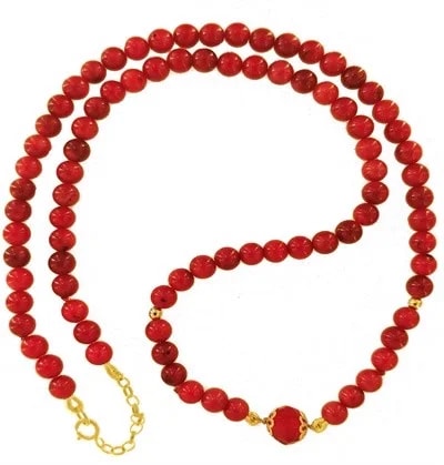 Collana Catenina Catena Corallo Donna Oro Giallo 18 Kt Carati Ct 750 14,0 Gr - immagine 3
