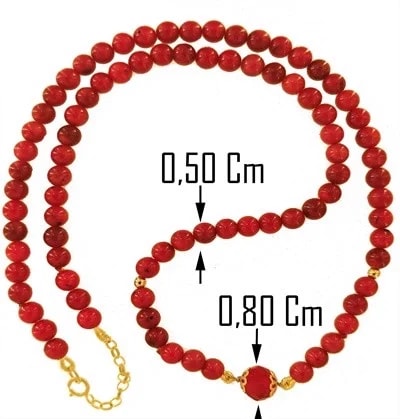 Collana Catenina Catena Corallo Donna Oro Giallo 18 Kt Carati Ct 750 14,0 Gr - immagine 4