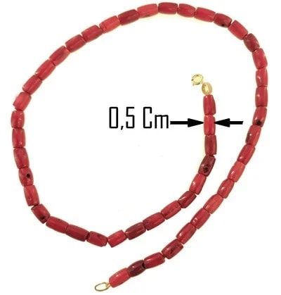 Collana Catenina Catena Corallo Donna Oro Giallo 18 Kt Carati Ct 750 18,10 Gr - immagine 5