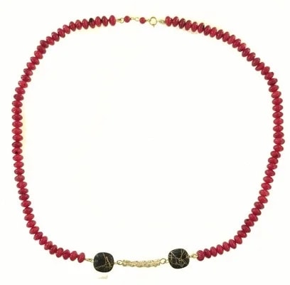 Collana Catenina Catena Corallo Donna Oro Giallo 18 Kt Carati Ct 750 21,70 Gr - immagine 4