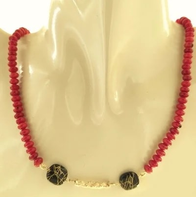 Collana Catenina Catena Corallo Donna Oro Giallo 18 Kt Carati Ct 750 21,70 Gr - immagine 2