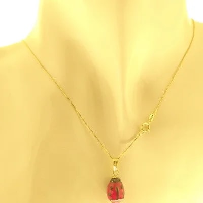 Collana Catenina Coccinella Bimbo Bambina Oro Giallo 18 Kt Carati Ct 750 2,0 Gr - immagine 3