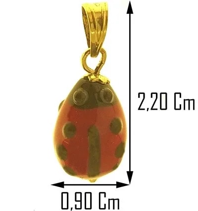 Collana Catenina Coccinella Bimbo Bambina Oro Giallo 18 Kt Carati Ct 750 2,0 Gr - immagine 4