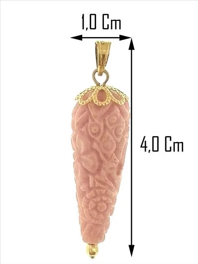 Collana Catenina Cornetto Lilla Corno Donna Oro Giallo 18 Kt Carati Ct 750 3,50 Gr